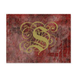 Antique Goth Syle Monogrammed Cards, Letter S