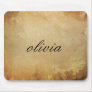 Antique grunge vintage parchment NAME mousepad