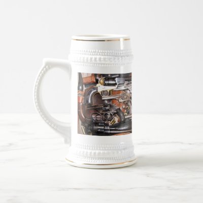 Antique guns cool beer mug by vitaliy