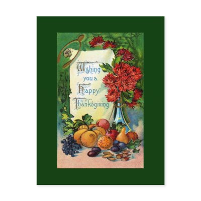 Antique Happy Thanksgiving Postcard Reproduction by angela65