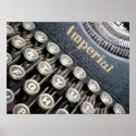 Antique Imperial Typewriter Poster posters