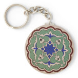 Antique Islamic Tile Design Keychains