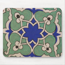 Antique Islamic Tile Design Mousepads