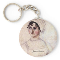 Antique Jane Austen Portrait Key Chains