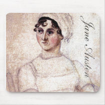 Antique Jane Austen Portrait Mouse Pad