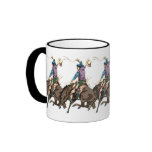 Antique Japanese Buckaroo 5 Coffee Mugs