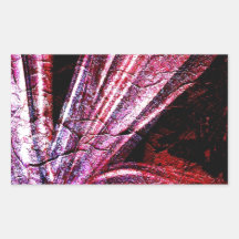 Antique Junk Style Fashion Art Solid Shiny Royal R Rectangle Stickers