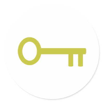 antique Key Round Sticker by Tomaniac