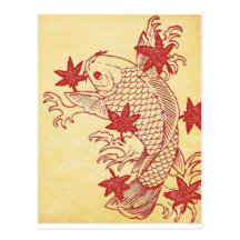 Antique Koi Post Cards