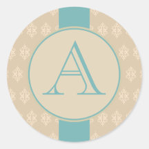 Antique Lace Monogram Stickers