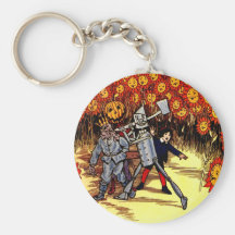 antique Land of  Oz Tin Woodman Scarecrow Keychain