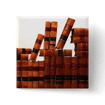Antique Leather Books Button