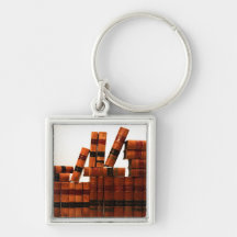 Antique Leather Books Key Chain