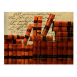 Antique Leather Books Post Card
