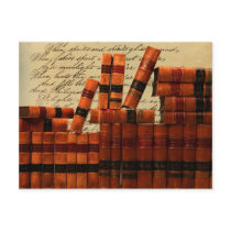 Antique Leather Books Post Card