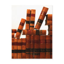 Antique Leather Books Post Card