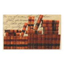 Antique Leather Books Rectangle Stickers