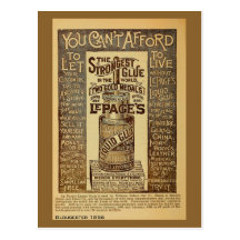Antique Liquid Glue ad Gloucester MA Postcards