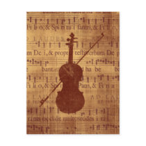 Antique look Violin Postcards