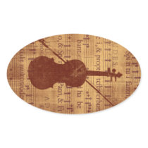 Antique look Violin Stickers