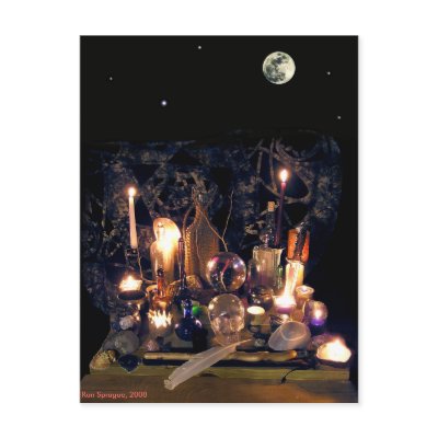 Antique Magic Postcard by MrGlowworm