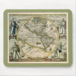 Antique Map, America Sive Novus Orbis, 1596 mousepads