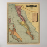 Antique Map Baja California posters