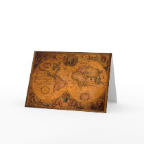 ANTIQUE MAP Greeting Cards