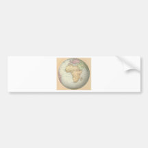 Antique map of Africa Bumper Stickers