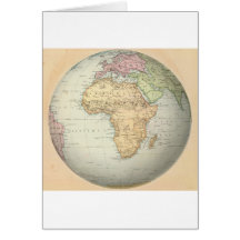 Antique map of Africa Card