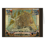 Antique Map of Amsterdam, Netherlands, Holland Card