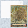 Antique Map of Amsterdam, Netherlands, Holland Postcard