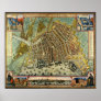 Antique Map of Amsterdam, Netherlands, Holland Posters