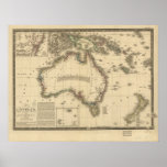 Antique Map of Australia 1826 Posters