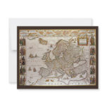 Antique Map of Europe, c1617 by Willem Jansz Blaeu Custom Announcement