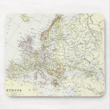 Antique map of Europe Mousemats