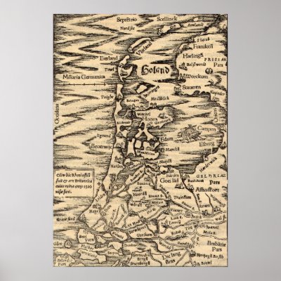 Antique Map of Holland Posters by classicprints