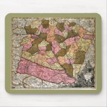 Antique Map of Hungary Mouse Pad