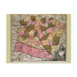 Antique Map of Hungary postcards