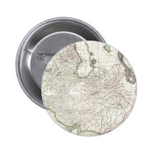 Antique Map of Persia- Iran, Afghanistan, & Iraq Pinback Button