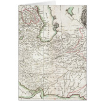 Antique Map of Persia- Iran, Afghanistan, & Iraq Greeting Card