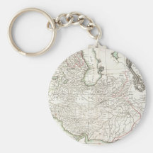 Antique Map of Persia- Iran, Afghanistan, & Iraq Keychains