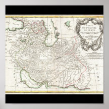 Antique Map of Persia- Iran, Afghanistan, & Iraq Print