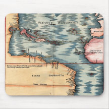 Antique Map of The Atlantic Ocean Mousepad