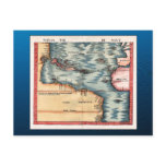 Antique Map of The Atlantic Ocean Postcards