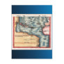 Antique Map of The Atlantic Ocean Postcard