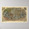 Antique Map of the World as of 1565 posters