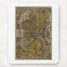 Antique map of World by Oronce Fine - Mousepad
