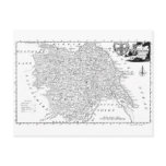 Antique Map of Yorkshire 1786 Postcard