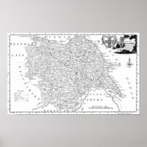 Antique Map of Yorkshire Posters